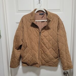Bagatelle Quilted Style Bomber Jacket, Size Medium